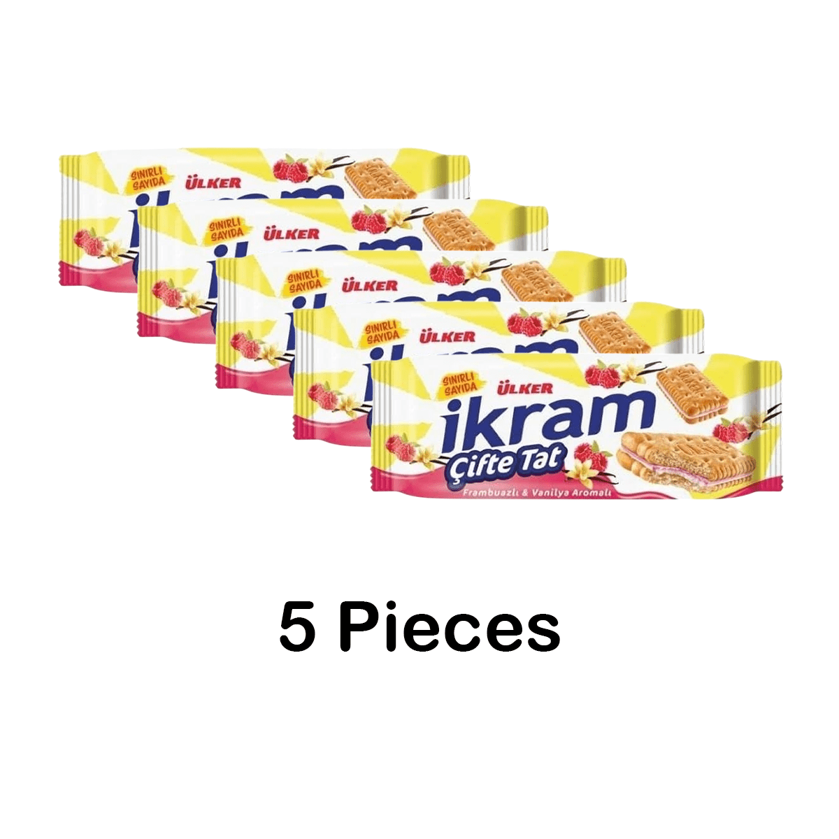 Ulker | Ikram Biscuits with Raspberry and Vanilla