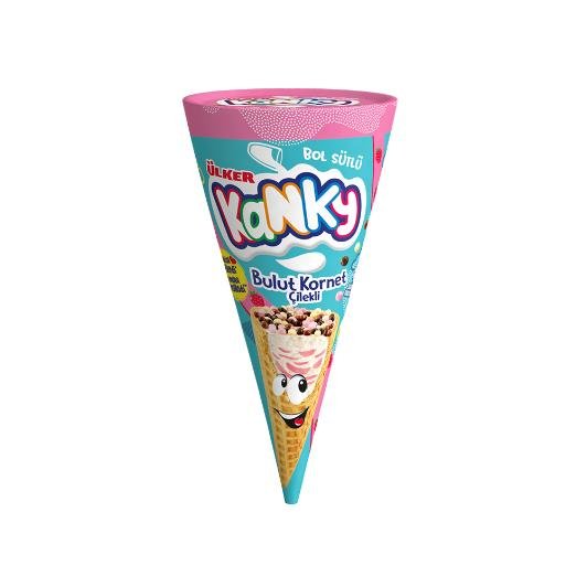 Ulker | Kanky Strawberry Flavoured Chocolate Filled Cones