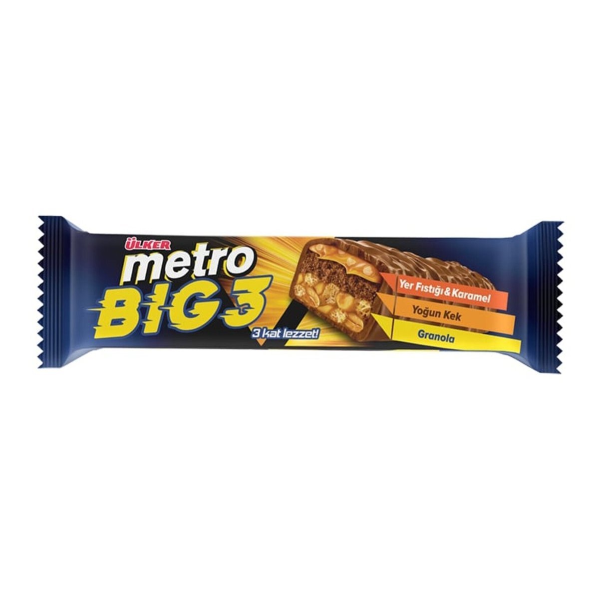 Ulker | Metro Big 3 Chocolate Bar with Peanuts - TryAladdin