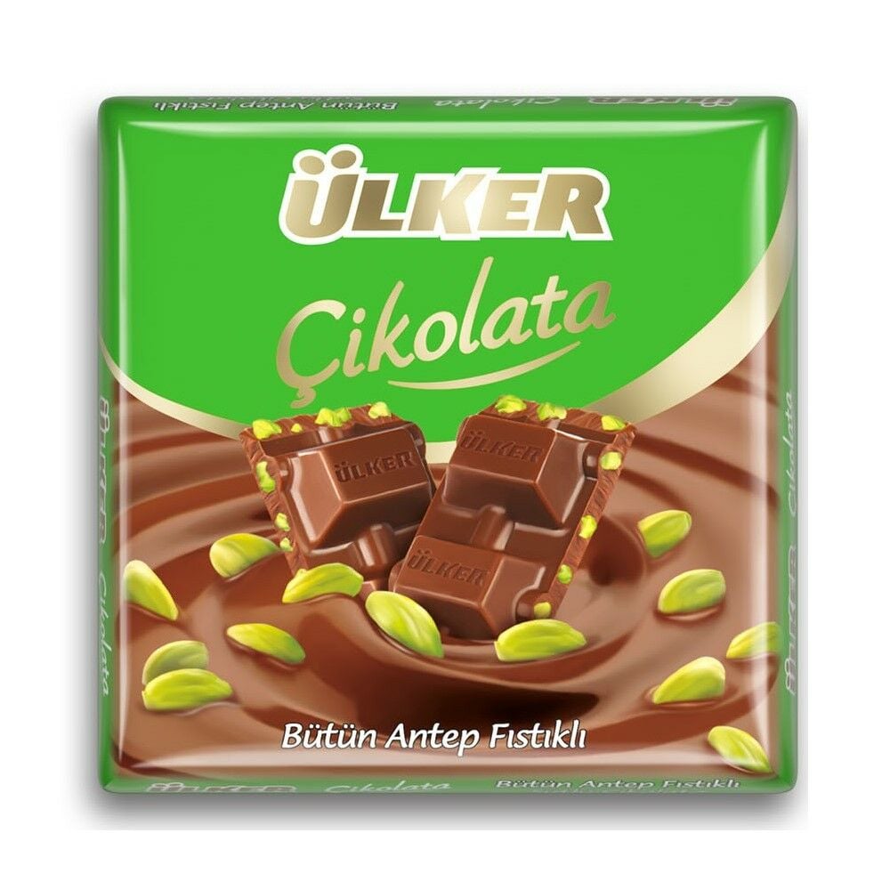 ウルケル | ミルクスクエアチョコレート ホールピスタチオ入り