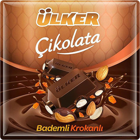 Ulker | Square Chocolate with Honey and Alomond Croquants