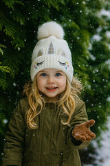 Unicorn Pom - Pom Beanie - Fleece Lined - TryAladdin