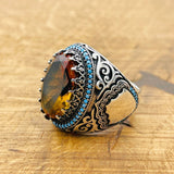 Unique Handmade Multi - Color Zultanite Stone Men's Ring