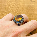 Unique Handmade Multi - Color Zultanite Stone Men's Ring - TryAladdin