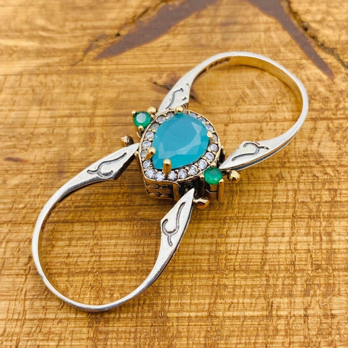 Unique Handmade Multi Stone Ring - TryAladdin