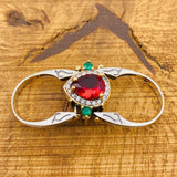 Unique Reversible Ruby and Turquoise Ring