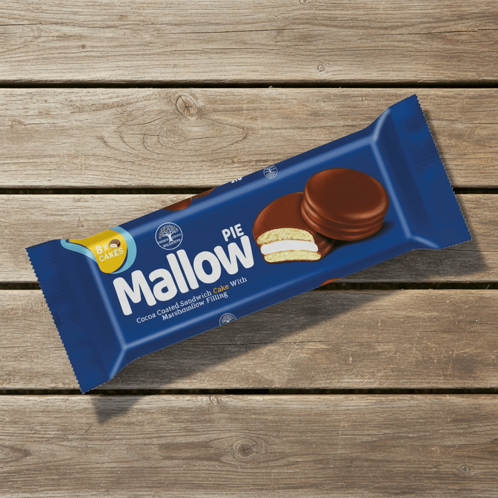Unique Sweet Delights Mallow Pie Cocoa Coated Sandwich Cake with