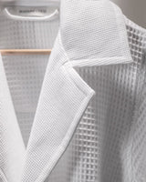 Unisex 100% Cotton Luxury Bathrobe - Soft Absorbent Spa Robe, White - TryAladdin