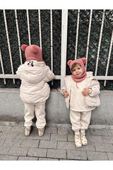 Unisex Knitted Pom - pom Hat & Neck Warmer Set - TryAladdin