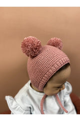 Unisex Knitted Pompom Baby Bonnet Beanie - TryAladdin