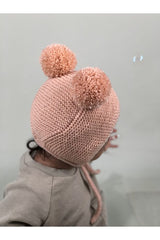 Unisex Pom Pom Knitted Baby Bonnet - TryAladdin