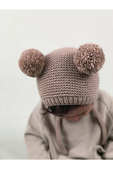 Unisex Pom - pom Knitted Baby Bonnet Beanie - TryAladdin