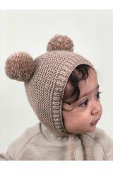 Unisex Pom - pom Knitted Baby Bonnet Beanie - TryAladdin