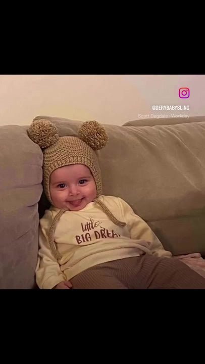 Unisex Pom - Pom Knitted Baby Hat - Grey - TryAladdin