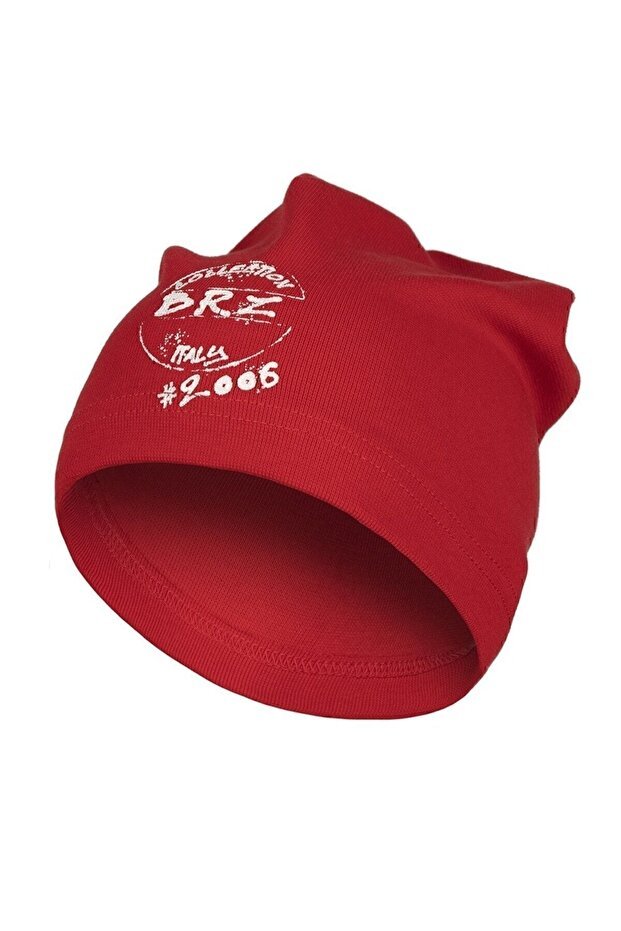 Unisex Red Cotton Blend Beanie - Comfortable & Stylish - TryAladdin