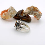 Unisex Tiger's Eye Silver Ring