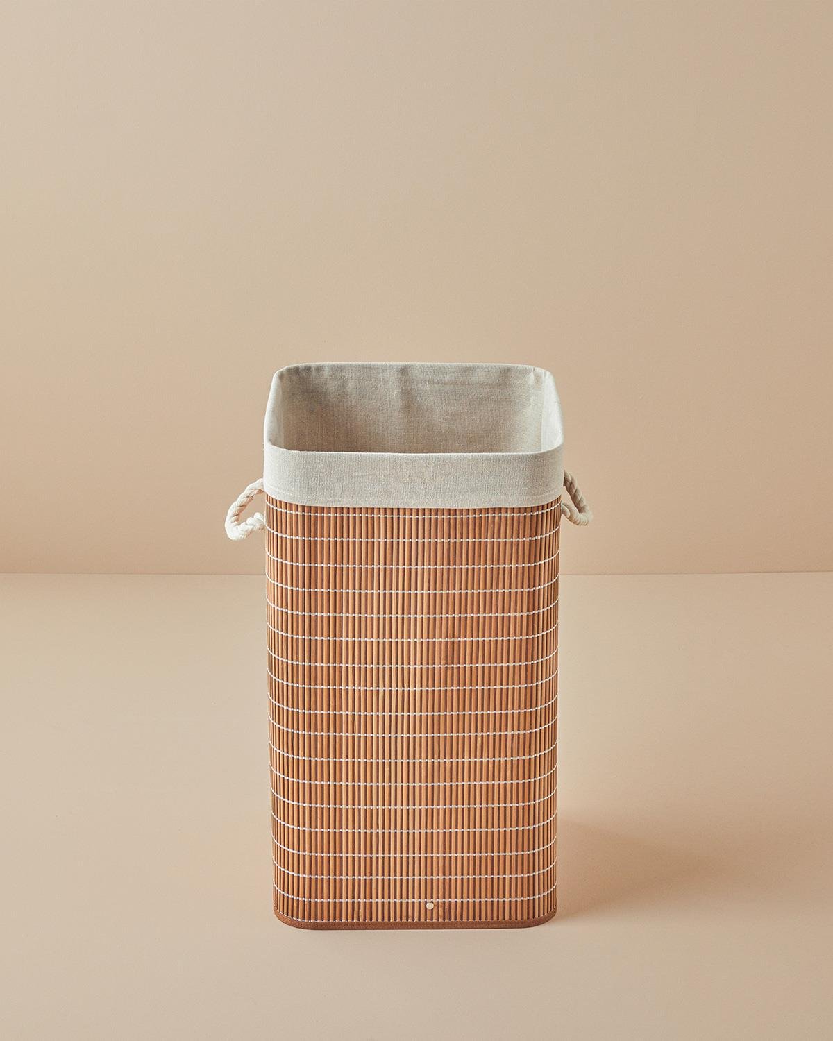 Professional-Grade Foldable Laundry Hamper - Coffee Brown
