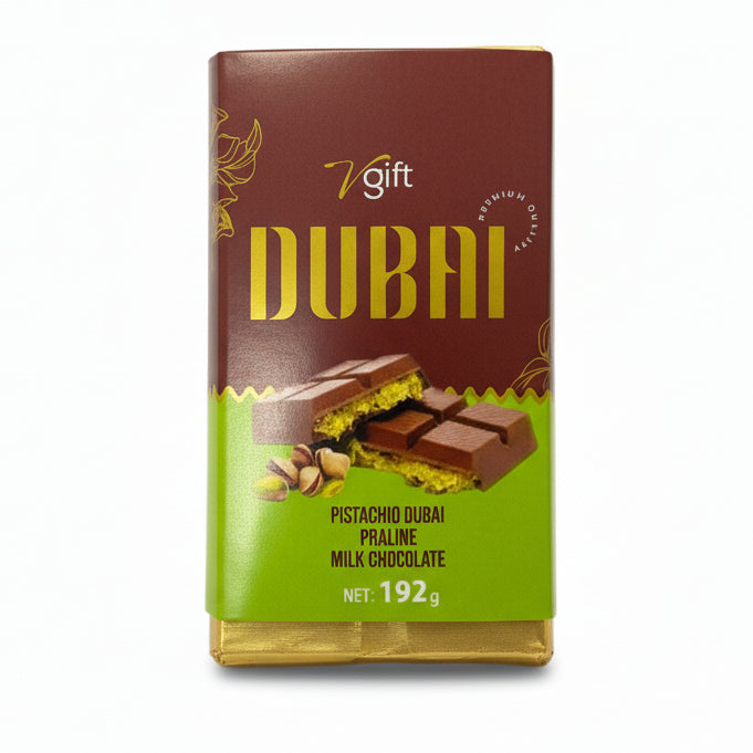 V-Gift ピスタチオプラリネ ドバイ チョコレートバー – サクサク