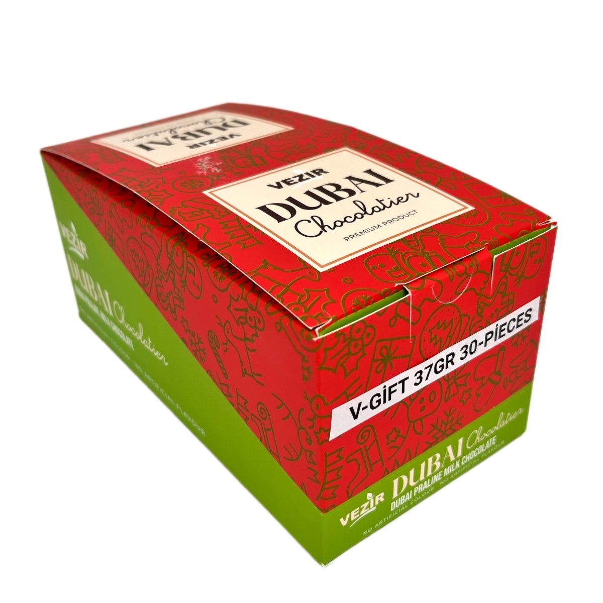 V - Gift Pistachio Praline Dubai Chocolate Bar - Crispy & Nutty Delight 37gr - TryAladdin