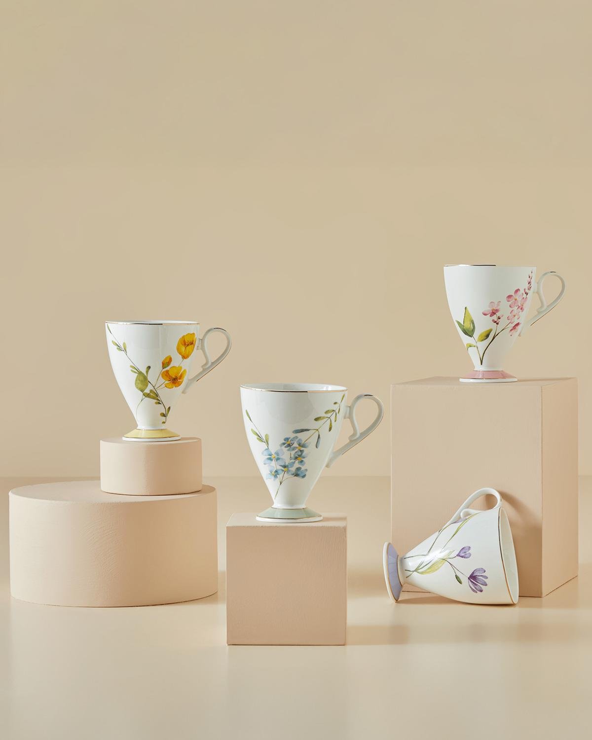 Professional New Bone China Coffee Mug Lilac Purple