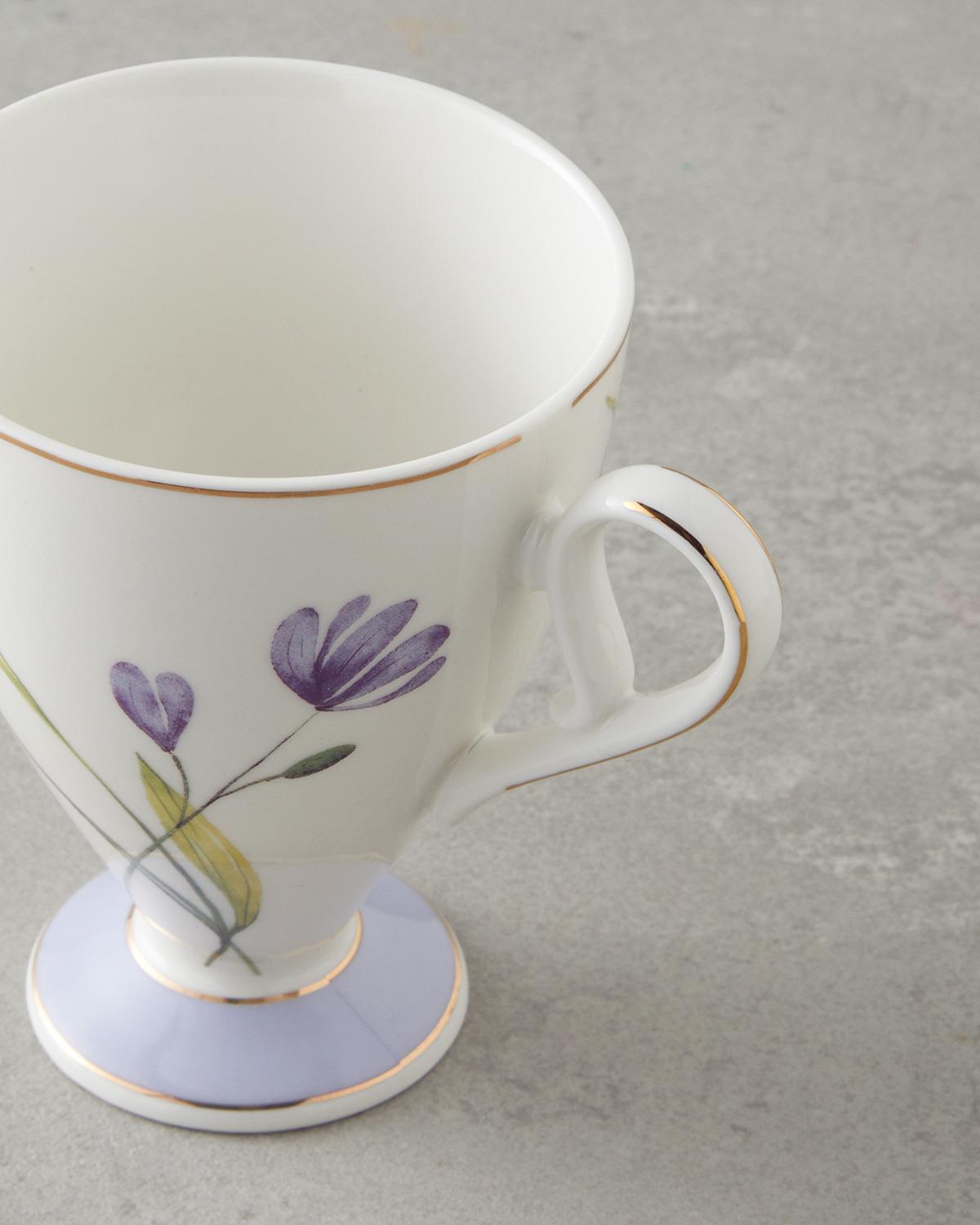 Professional New Bone China Coffee Mug Lilac Purple