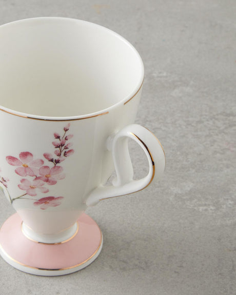 Elegant New Bone China Pink Coffee Mug - 300ml Professional Drinkware