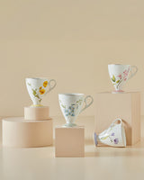 Elegant New Bone China Pink Coffee Mug   300ml Professional Drinkware