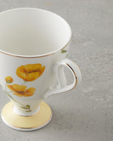 Professional Grade Bone China Mug   Elegant Yellow Finish
