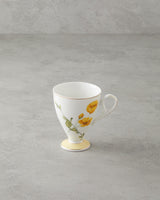 Professional Grade Bone China Mug   Elegant Yellow Finish