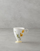 Professional Grade Bone China Mug - Elegant Yellow Finish