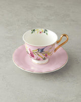 Service de 4 pièces pour deux personnes en porcelaine fine nouvelle, tasse à thé vanille, rose clair