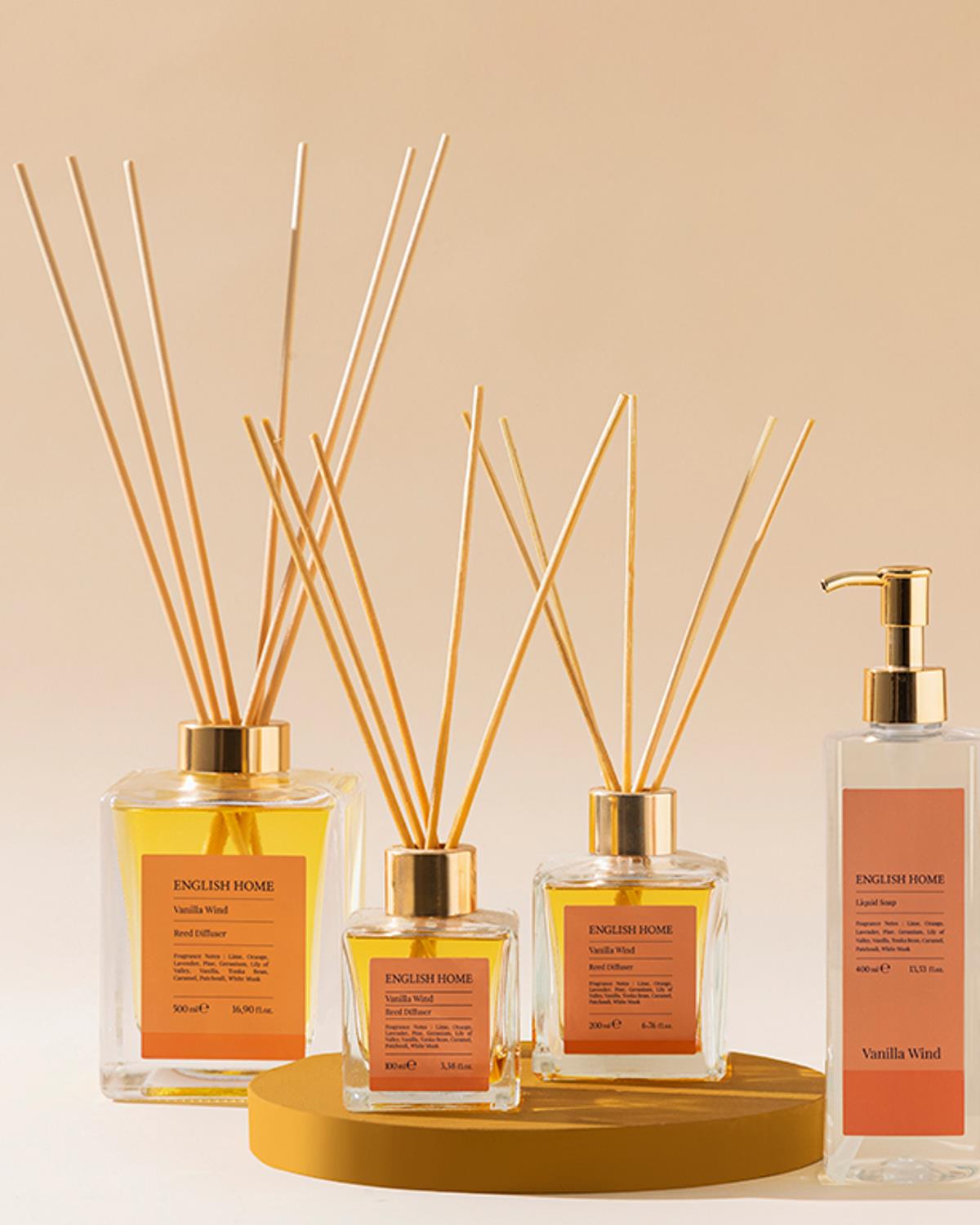 Premium Vanilla Reed Diffuser - Long-Lasting Room Scent