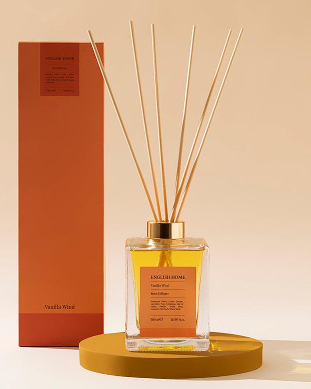 Premium Vanilla Reed Diffuser - Long-Lasting Room Scent
