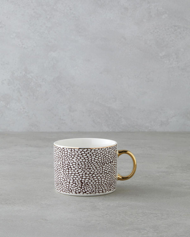 Premium New Bone China Veins Design Mug - Brown Gold
