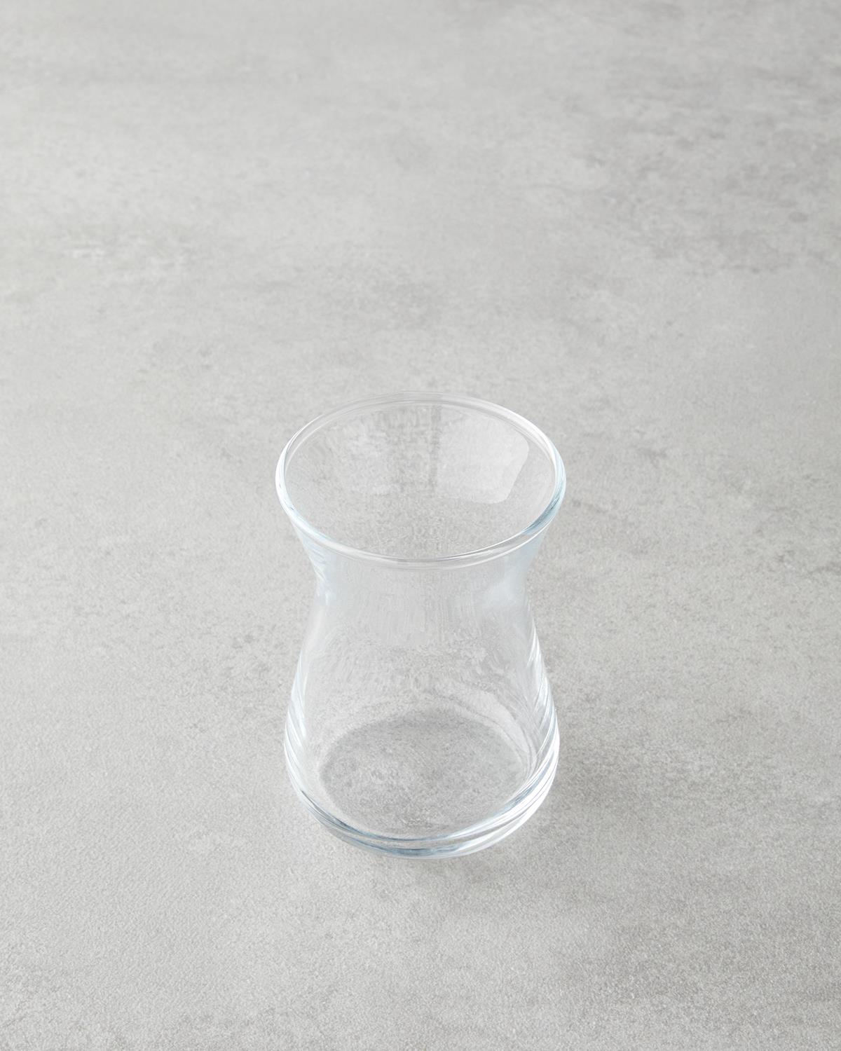 Professional Grade Clear Turkish Tea Glasses   132ml Set of 6