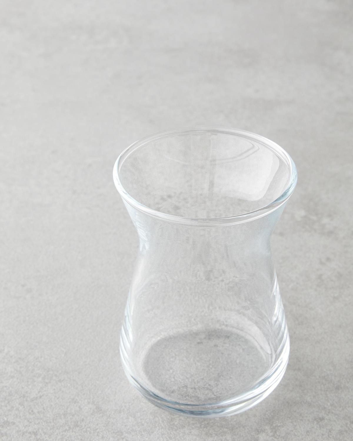 Professional Grade Clear Turkish Tea Glasses   132ml Set of 6