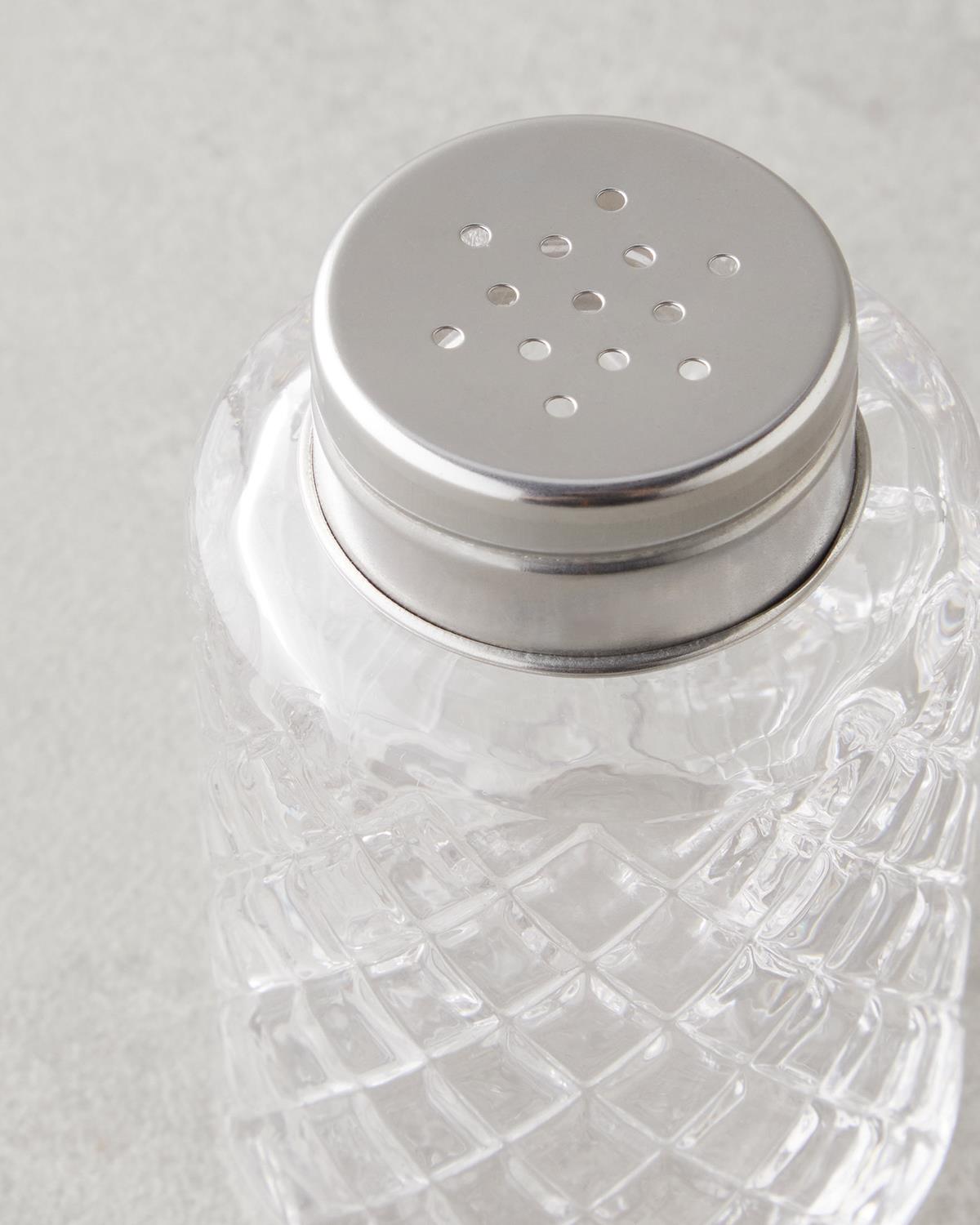 Professional Clear Glass Salt Pepper Shaker Set 6x9cm