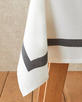 Professional Veloria Polyester Tablecloth Black White 150x200cm