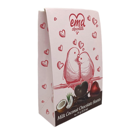 Vezir Premium Heart - Shaped Coconut Cream Milk Chocolate - 71g - TryAladdin