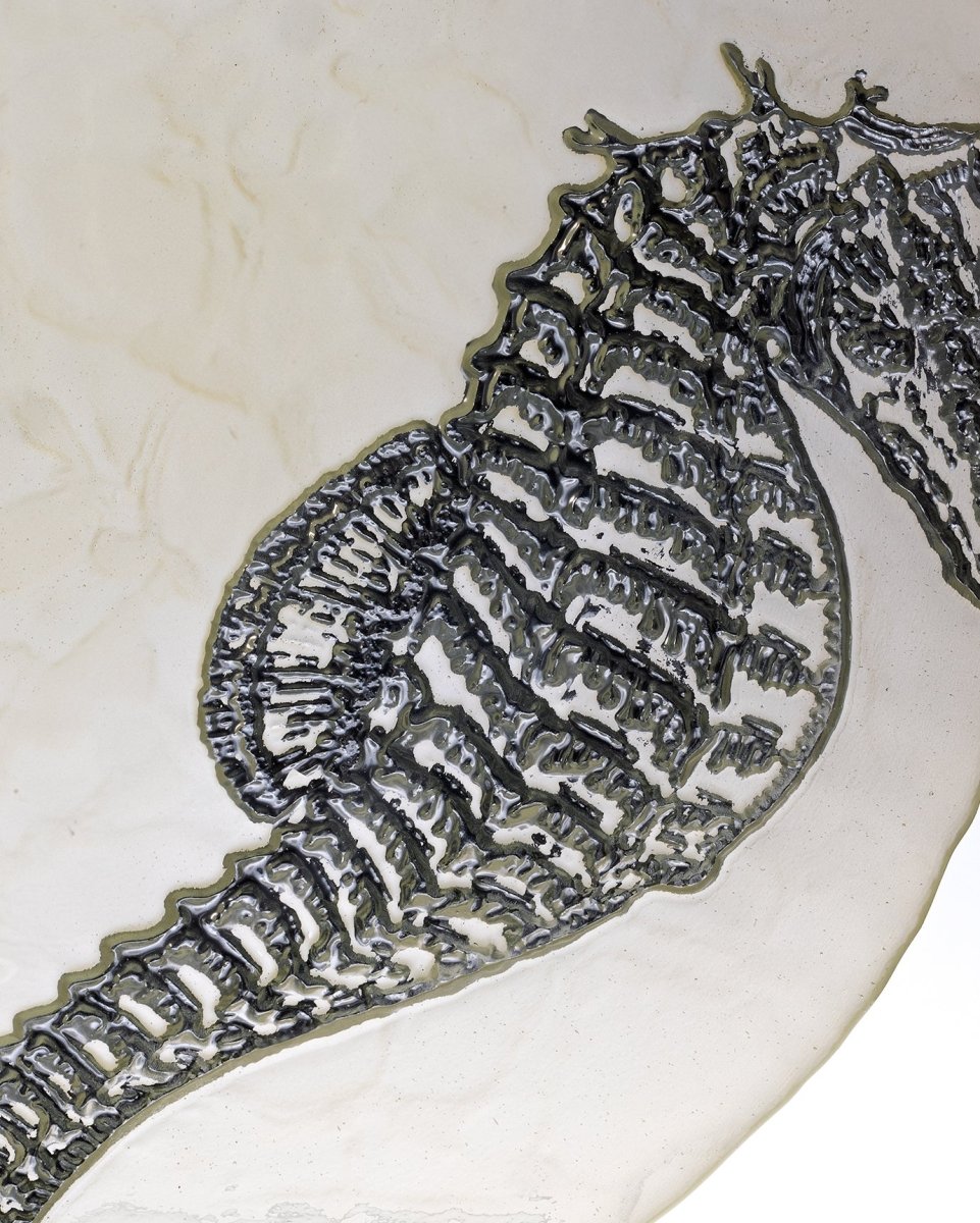 Vibrant Glass Pasta Plate - Coastal Marine Design - TryAladdin