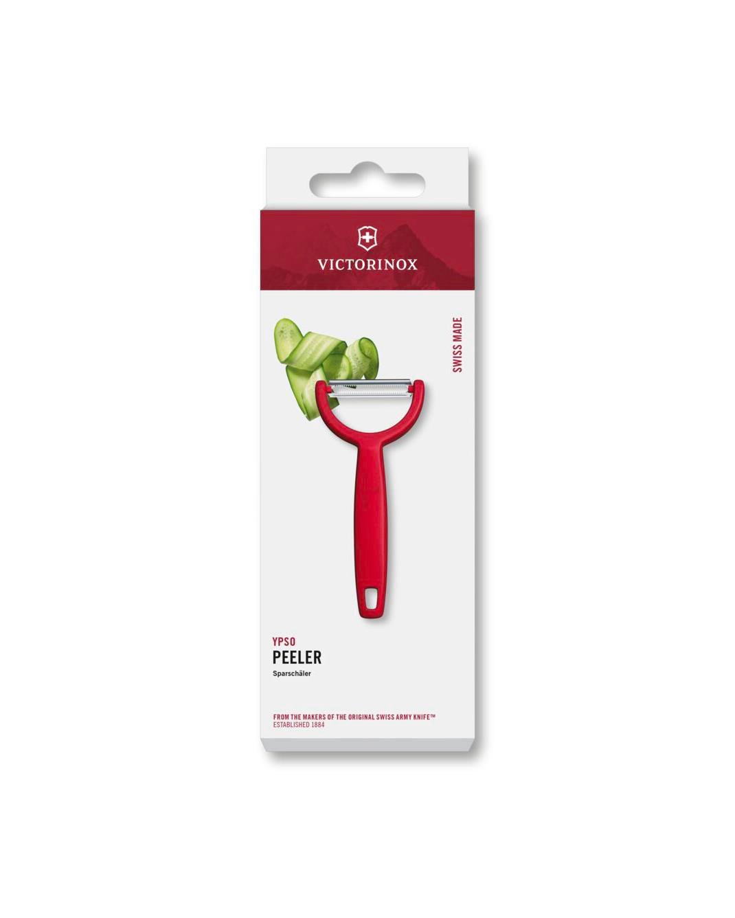 Professional Grade Serrated Edge Double Sided Peeler   Red Culinary Tool