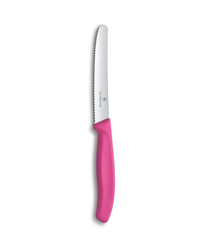 Professional Precision Tomato Table Utility Knife Pink Handle