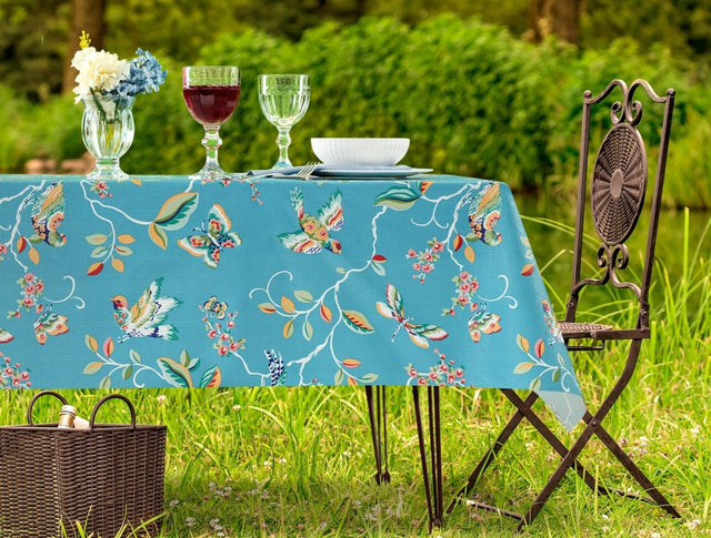 Violet PVC Tablecloth - Easy Clean Dining Linen - TryAladdin