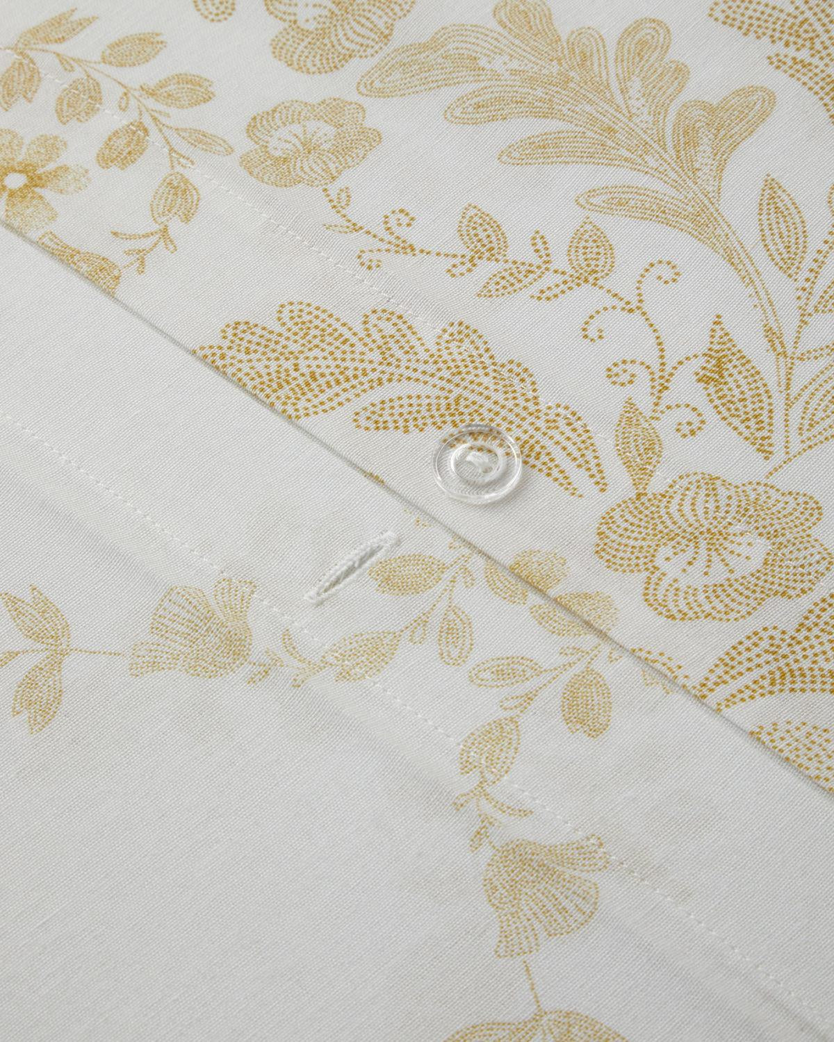 Premium Easy Iron Double Duvet Cover Set Light Yellow