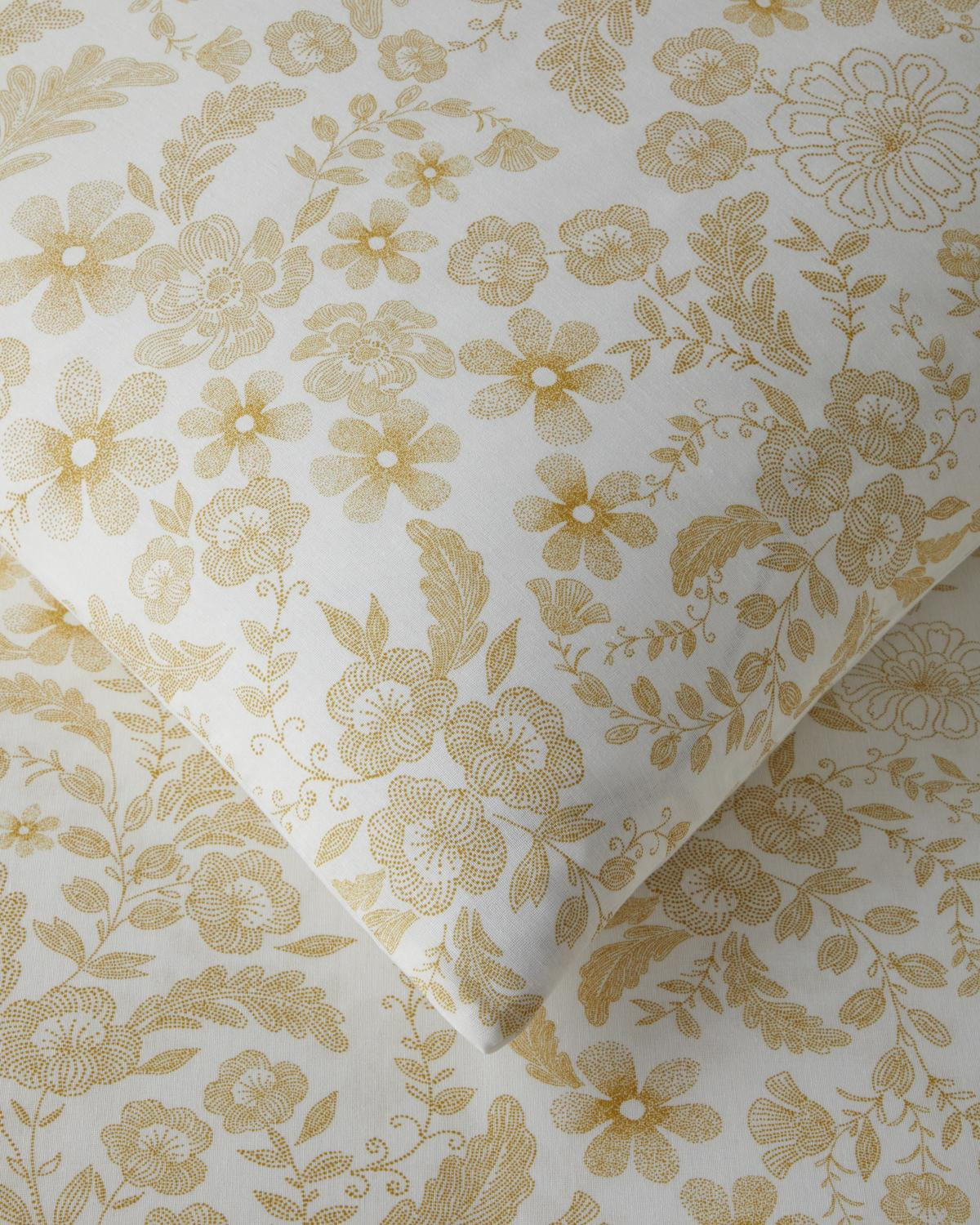 Premium Easy Iron Double Duvet Cover Set Light Yellow