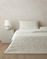 Premium Easy Iron Double Duvet Cover Set Light Yellow