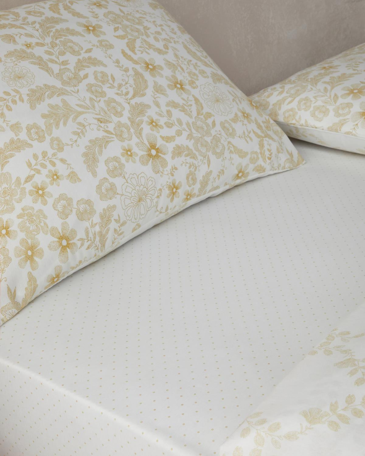 Premium Easy Iron Double Duvet Cover Set Light Yellow