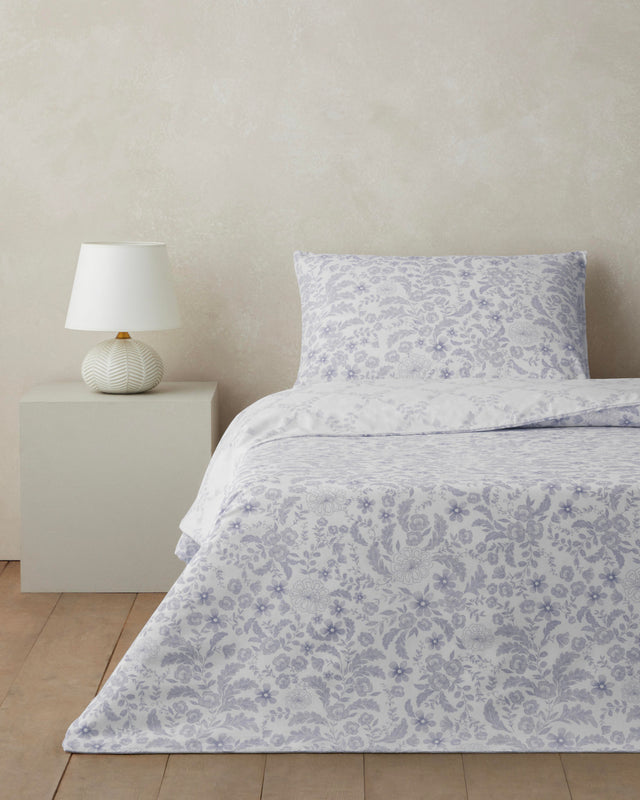 Premium Easy Iron Single Duvet Cover Set with Fitted Sheet Lilac