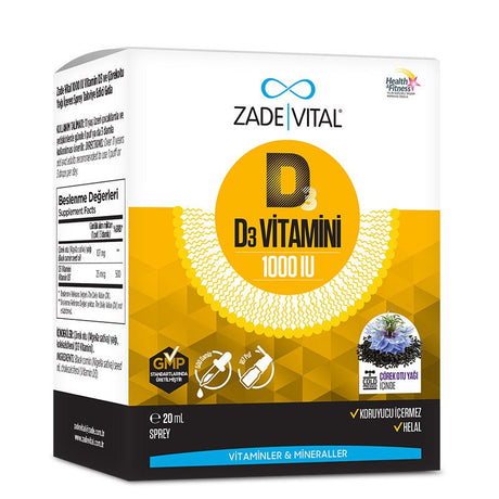 Vitamin D3 1000IU + Black Seed Oil - Immunity & Wellness Oral Spray - TryAladdin