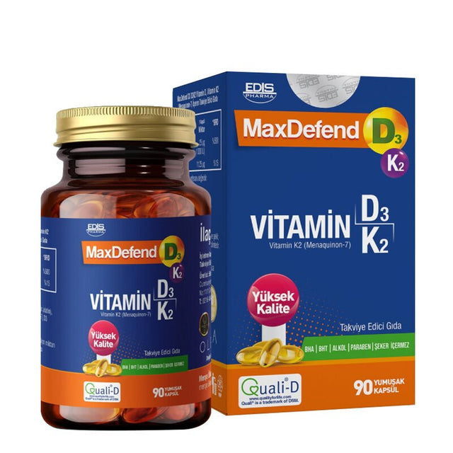 Vitamin D3 + K2 - Bone & Immune Support Softgels - TryAladdin